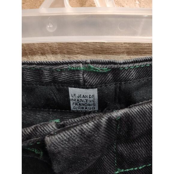 VTG Marithe Francois Girbaud Black Denim Shuttle Tape Pants Jeans 40x34 Wide Leg - Picture 3 of 7